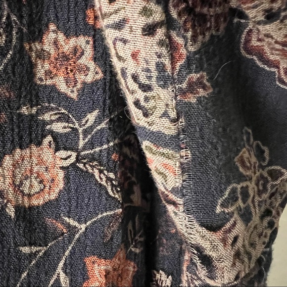 Free People Lucky Loosey Swing Dress Indigo Combo Size Large - Picture 12 of 16